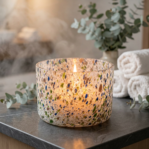Porte-bougie votif en verre moucheté fait main, écologique, résistant à la chaleur, pour bougies chauffe-plat, idéal pour la décoration de Noël et de la maison - Product Image 2