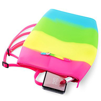 Sac à dos de camping imperméable en silicone souple avec fermeture éclair et bretelles réglables parfumées