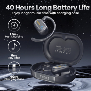 Remax TWS thể thao Tai nghe không dây Tai nghe không thấm nước Earbuds Fone de ouvido <span class=keywords><strong>Bluetooth</strong></span> Tai Chồi mở tai earbuds với Earhook - Product Image 5