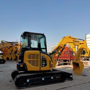 Mini-excavatrice sur chenilles Komatsu PC55MR d'occasion, 5,5 tonnes, godet de 0,2 m³, marque japonaise d'origine, faible nombre d'heures, certifiée CE - Product Image 1