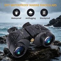 Binoculares Marinos de Gran Angular 7x50 FMC de Alta Calidad, Flotantes e Impermeables, para Exploración de la Naturaleza y Senderismo al Aire Libre