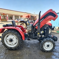 Tracteur à roues d'occasion Lovol M254 25 CV à quatre roues motrices, moteur Weichai, boîte de vitesses entièrement équipée, contrepoids avant/arrière