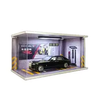 2022 New Style 1/18 Diorama Model Transparent Acrylic Parking Lot with Led Light