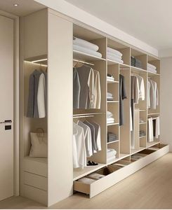 Armario de Dormitorio Principal de Diseño Personalizado de Alta Gama, Plegable, de Madera Maciza, Estilo Minimalista Contemporáneo, de Lujo Ligero - Product Image 3