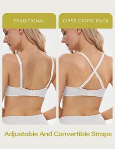 Sujetador Wingslove para Mujer, con Push-Up, Escote Profundo en V, con Aros, Multiposición, para Uso Diario, Tallas Grandes, Hecho en China, Sin Espalda - Product Image 5