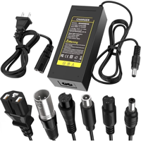 Chargeur rapide 54,6 V 2 A certifié CE FCC Rohs, 5 prises universelles pour batteries lithium 48 V 13S, chargeur de batterie Li-ion 48 V