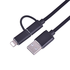 Tela de Nylon Durable 3A cargador rápido 2 en 1 Cable de carga USB para Samsung - Product Image 4
