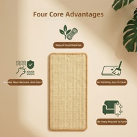 Griffoir mural pour chat en sisal, auto-adhésif, durable, non-déchirable, style épuré, modèle JMD-02, livraison directe disponible