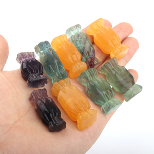 Vente en gros de bonbons en cristal naturel de haute qualité, bonbons en fluorite pour cadeau d'Halloween - Product Image 4