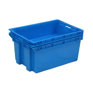 Tote Bin dapat ditumpuk tugas berat kotak penyimpanan plastik logistik kontainer bergerak padat kontainer dapat ditumpuk
