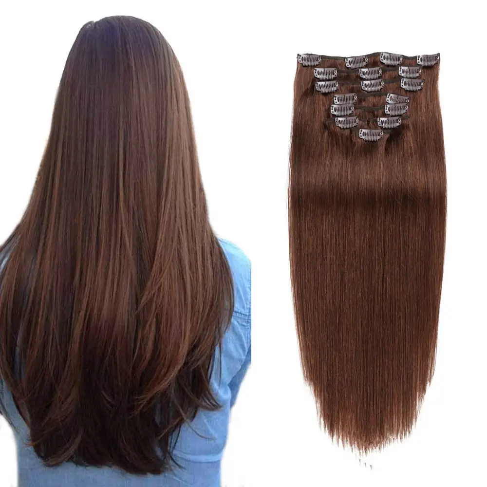 Long Last Double Drawn Thick End 100% Remy hair Clip on Remy human Hair extension