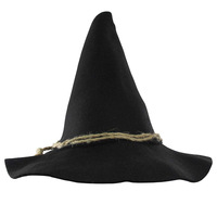 Chapeau de sorcière d'Halloween en laine/feutre tie-dye unisexe pour adulte, casquette pointue à cornes, style européen-américain