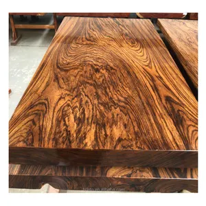 Placa de madera de cebra africana, de madera sólida mesa de comedor, muebles y Mostrador de Bar, pedido personalizado, venta al por mayor de fábrica