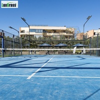Le nouveau design de LUX est un succès commercial et populaire, avec un terrain de PADEL panoramique gris, personnalisé, élégant et léger