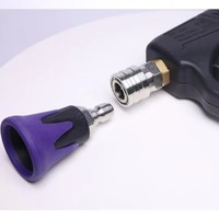 Pistolet de pulvérisation haute pression avec adaptateur d'entrée 3/8'' et raccord rotatif anti-torsion, et buse courte pour nettoyage automobile