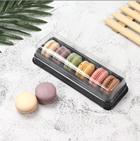 Boîte à macarons en plastique PET transparent de qualité alimentaire avec plateau intérieur pour pâtisserie, dessert, fête, emballage cadeau
