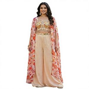 ชุดดีไซน์เนอร์ทรงหวาน คอวี แขนกุด ยาวถึงพื้น ผ้าเนื้อนุ่มสบาย ลายดอกไม้ธรรมชาติทันสมัย - Product Image 1