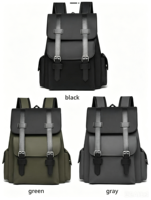 Sac à dos d'affaires vintage pour homme, antivol, résistant à l'eau, doublure en toile, multi-poches, polyester, logo personnalisé, sac à dos décontracté pour la journée