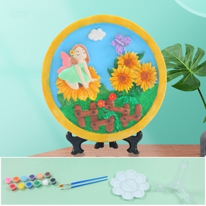 Kit Artigianale in Gesso Pronto da Dipingere, Set <span class=keywords><strong>per</strong></span> Decorazione Fai-da-Te con Supporto Espositivo, Ideale <span class=keywords><strong>per</strong></span> Regali e Creazioni Artistiche - Product Image 2