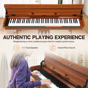 Piano numérique professionnel en bois pour adultes et enfants, 88 touches lestées, vente en gros - Product Image 3