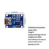 Module de carte de charge de batterie au lithium TP4056 1A TYPE-C protection Mini MICRO USB 18650