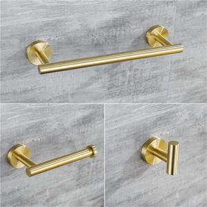 Juego de Toallero de Tres Piezas de Hierro Moderno con Acabado Dorado para Baño, Inodoro, Hotel/Apartamento con Colgante - Product Image 2
