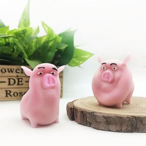 Adorno de cerdito rosa relleno de arena, de recuperación lenta, con forma de gusano espacial retorcido, juguete para decoración de oficina y niños - Product Image 2