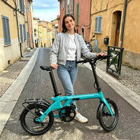 Vélo électrique pliable en alliage de magnésium portable avec pneus larges robustes 7.8-15Ah, vélo électrique étanche
