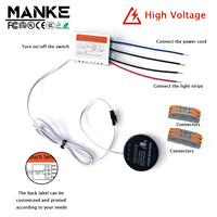 Controlador LED AC110-220V 500w con Sensor Táctil de Escaneo Manual para Muebles de Cocina, Armarios y Gabinetes, Permite Atenuación y Penetración en Madera