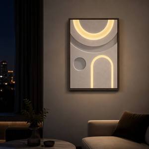 Arte Astratta da Parete per Camera da Letto, Dipinti Moderni per <span class=keywords><strong>Pareti</strong></span>, Quadri Minimalisti Geometrici in Bianco e Nero per Soggiorno - Product Image 2