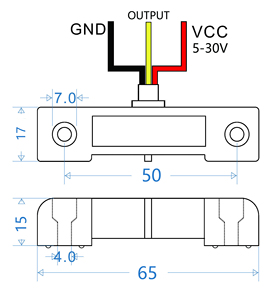 Wow WLS-08-3 3 Dây cảm biến rò rỉ nước ooutput NPN sgnal loại Chiều dài cáp 1m - Product Image 6