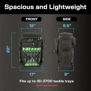 TINYAT pesca Drift <span class=keywords><strong>Serie</strong></span> Tackle zaino resistente zaino da esterno 6 attrezzatura da pesca vassoi realizzati in resistente poliestere 3600 - Product Image 2