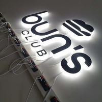 Letrero Comercial Acrílico 3D con Retroiluminación LED Personalizado para Interiores de Oficina, con Módulos LED Impermeables y Logotipo Impreso con UV para Empresas