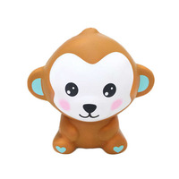Jouet spongieux Kawaii Monkey-Jouet anti-stress à montée lente pour adultes Gadgets sensoriels en mousse PU souple et décorations de table pour l'anxiété