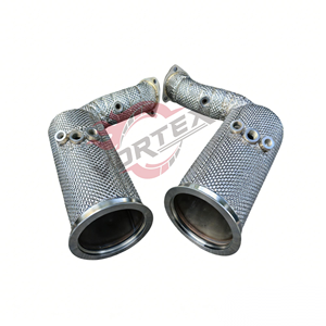 ท่อลงแคท Vortex 304 สแตนเลสสตีลแบบไหลสูง สำหรับ Audi RS Q8 SQ8 4.0T V8 ปี 2019-2025 พร้อมแผ่นกันความร้อน ไม่แสดงไฟเตือน Check Engine - Product Image 4