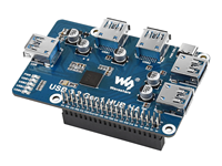 Hub USB 3.2 Gen1 Waveshare pour Raspberry Pi, 4 ports USB 3.2 Gen1, port d'alimentation USB-C 5V CC, sans pilote, Plug & Play, en stock