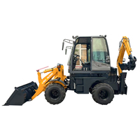 Pengiriman Gratis 3.5ton 4WD Backhoe Mini Telescopic Wheel Loader Diesel dengan Mesin Pompa Gearbox Bearing