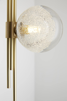 Lustre suspendu d'art minimaliste moderne nordique avec cadre en laiton électroplaqué et verre bulle pour salon, salle à manger, chevet