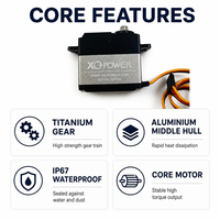 Moteur servo numérique XQ-Power 40 kg standard avec rotor métallique pour drone, engrenage métallique, moteur servo RC pour voiture RC, servo de direction RC à l'échelle 1/5