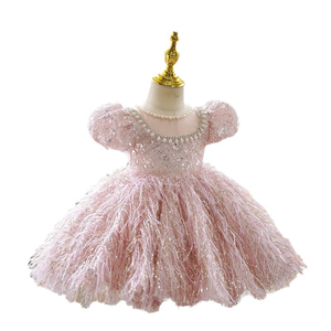Vente en gros de robes de princesse rose à paillettes pour filles tutu robe de fête d'anniversaire pour filles gâteau <span class=keywords><strong>smash</strong></span> - Product Image 6