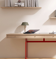 Bureau en bois massif de luxe personnalisable, design moderne avec tiroirs, ergonomique pour la maison/le bureau