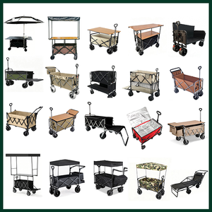 Foldable Industrial All-Terrain Camping <strong>Wagon</strong> Cart <strong>Heavy</strong> <strong>Duty</strong> Portable <strong>Folding</strong> Cart Adjustable Height Table Shopping Tools - Product Image 6
