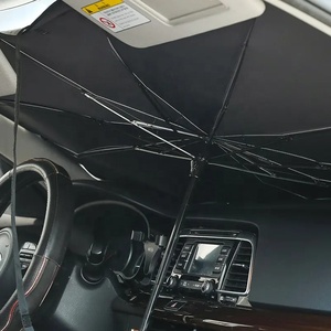 Pare-brise avant argenté innovant, protection solaire, <span class=keywords><strong>Parasol</strong></span> de voiture pliable, parapluie résistant aux Uv avec étui en cuir PU - Product Image 6