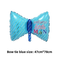 Ballon en aluminium durable en forme de nœud papillon, couleur noire, marque QAKGL, pour la décoration de mariage, de la Saint-Valentin et de fêtes.