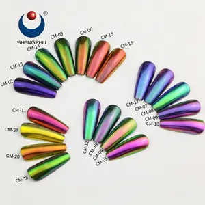Pigmento en escamas de camaleón Shengzhu, pigmento que cambia de Color para arte de uñas, aplicación de Arte de uñas de calidad superior