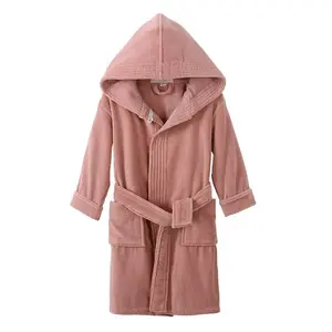 Wholesale Bathrobe Premium Cotton Hotel Bathrobe Custom Striped Poncho Bathrobe Luxury