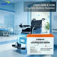 Batterie pour fauteuil roulant électrique 12V100AH 100AH 120AH 150AH 200AH 300AH 1.2KWh 1.44KWh 1.8KWh 2.4KWh 3.6KWh Cellule prismatique LiFePO4