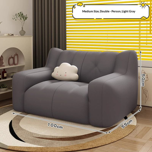 Canapé paresseux écologique, confortable et lavable, taille moyenne, deux places, pour chambre à coucher, petit appartement, maison de location - Product Image 3