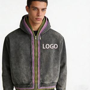 Sudadera con Capucha de Triple Capa para Hombre, 100% Algodón, Resistente, con Bordado Personalizado, Gruesa y Cálida para Invierno, Estilo Urbano, con Logotipo, Venta al Por Mayor - Product Image 1