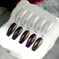 10 couleurs brillant paillettes ongles Gel lampe UV longue durée haute qualité caméléon flocons couche de finition Gel